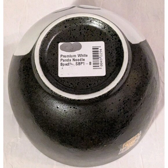 Panda Ramen Noodle Bowl Chopsticks Holder Ceramic Giant Bear Black Soup Cute Set - Picture 6 of 16